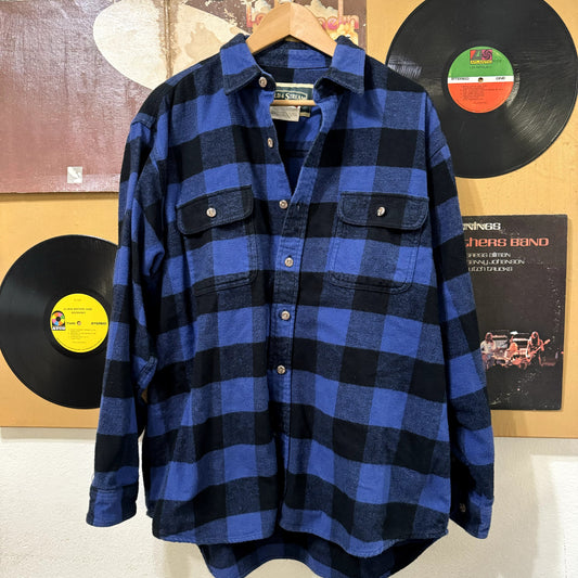 Checkered Flannel - Black & Blue