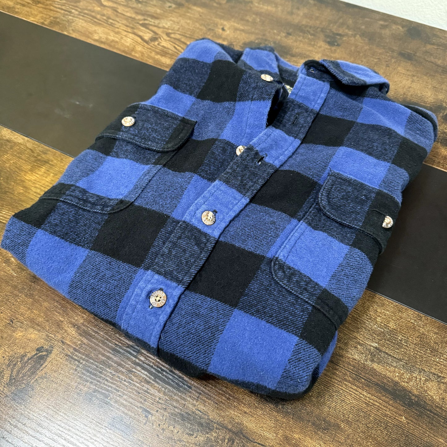 Checkered Flannel - Black & Blue